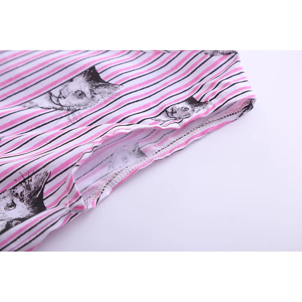 PSY Монстр Обувь для девочек летние Платья из хлопка дети кот без рукавов Костюмы