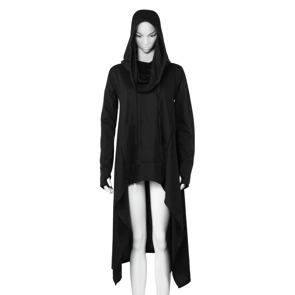 Women Casual Irregular Hood Sweatshirt Hooded Ladies Long Pullover Blouse Tops winter warm women's hoodies female jacket coat#20 | Женская