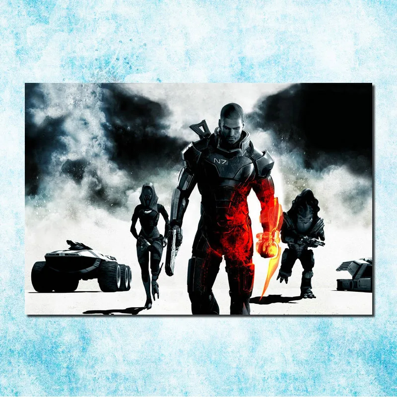 Mass Effect 2 3 4 горячей съемки действие игры Art Шелковый Холст плакат 13x20 24x36 дюймов картинки для гостиной Декор(больше)-4 - Цвет: click