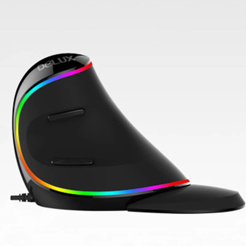 Delux M618 Plus компьютерная RGB Проводная вертикальная мышь эргономичная USB 4000 DPI
