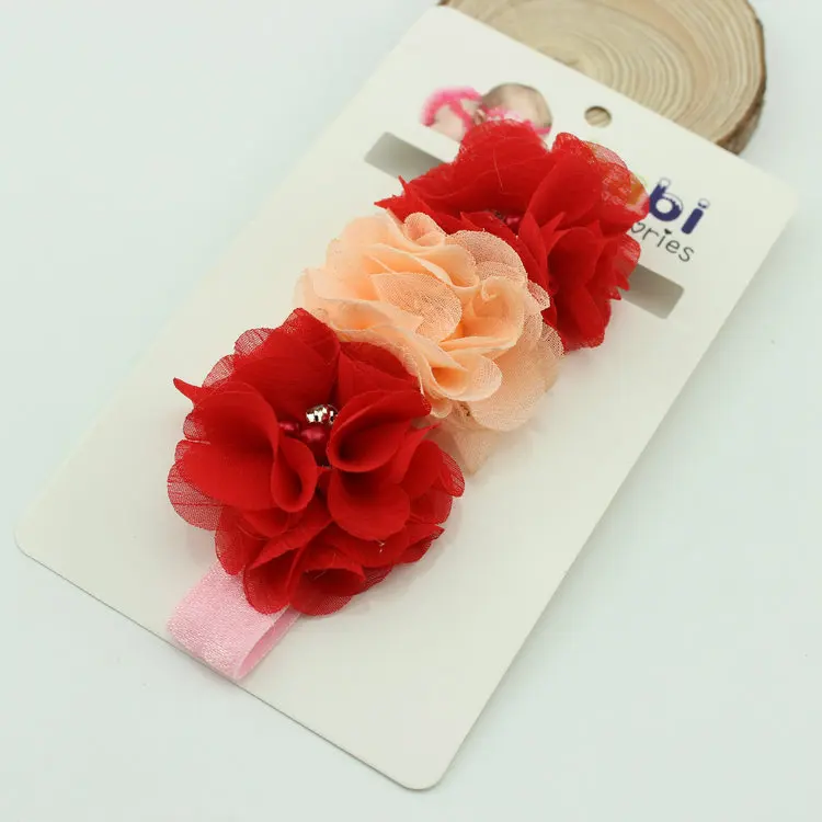 Baby Headbands Cute Chiffon Flower Hairbands Kids Children Girls Hair Accessories Babe Princess Headband Free Drop Shipping New | Детская
