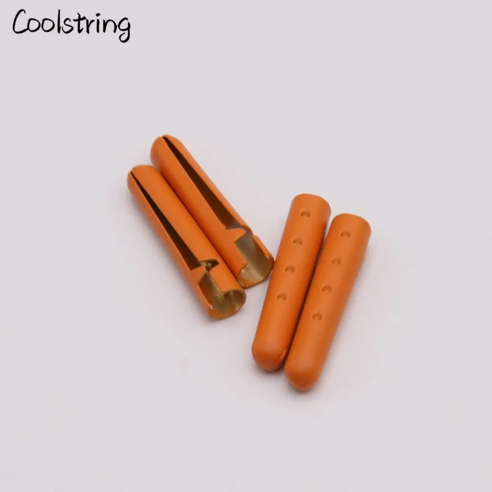 Coolstring 20 шт./лот 4x23 мм Флуоресцентный желтый оранжевый живопись металлические наконечники для шнурков шнурок Одежда DIY Аксессуары