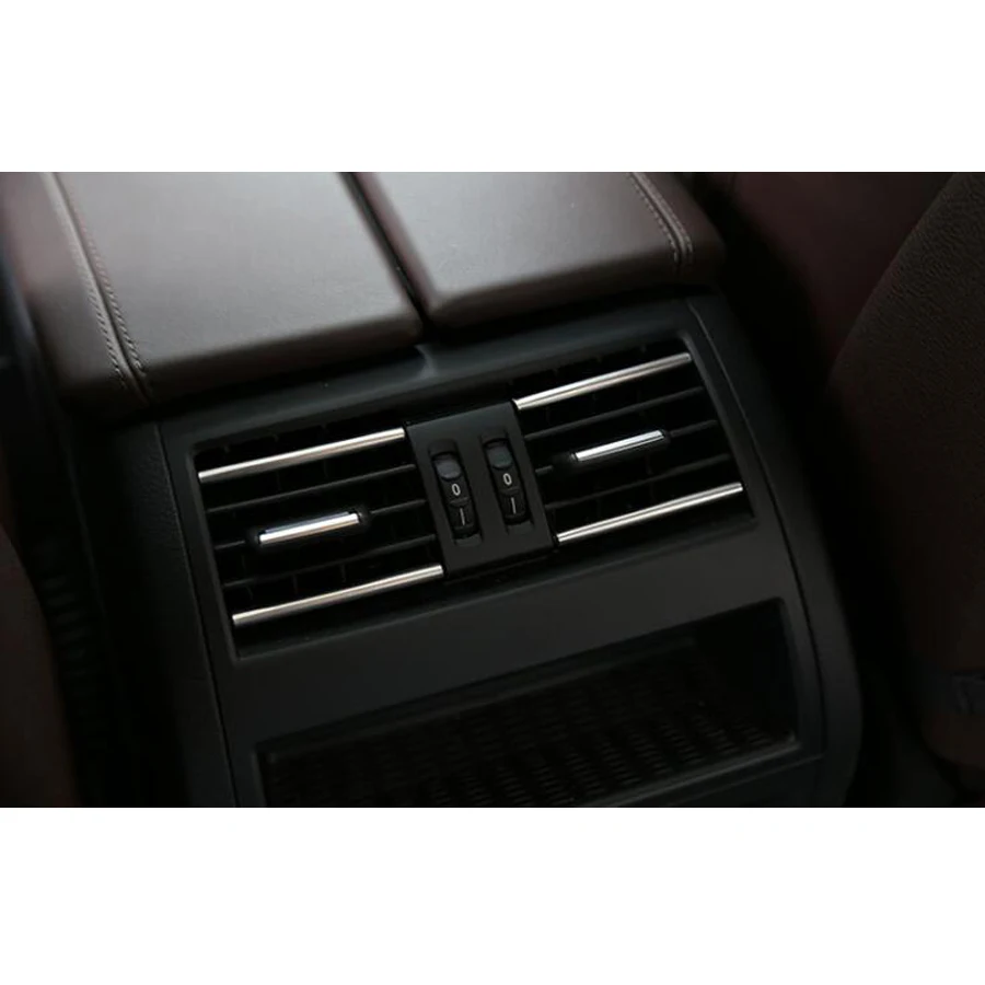 

4Pcs Car Interior Dashboard Console AC Air Condition Outlet Vent Strip Trim Cover Sticker For BMW 5 Series F10 520 523 525 11-15