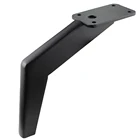 (Упаковка из 4 шт.) черные гибкие ножки для мебели, квадратные железные ножки для шкафа, стола, дивана, кровати, стойка, аксессуары H = 125 мм155 мм