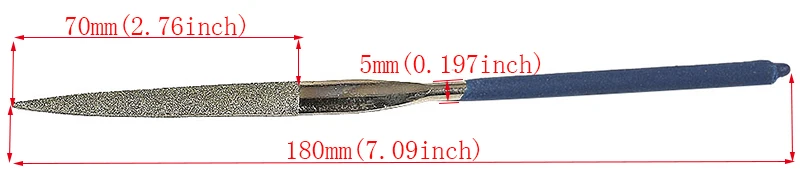 5 10 шт. полукруглая Форма алмазная игла файлы ручной инструмент для шлифования или полирования - Цвет: 5