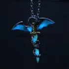 Светящиеся украшения Дракон ожерелье с кулоном в виде меча игра на шею кружева светится в темноте аниме ожерелье для мужчин рождественские подарки