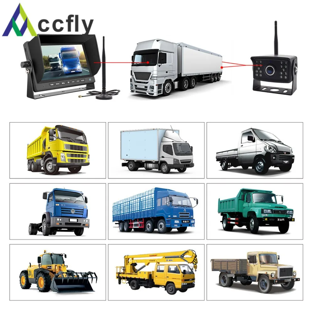 ACCFLY Wireless Monitor Kit reverse rear view parking Security Camera system HD Backup with 7 lcd Color | Автомобили и мотоциклы
