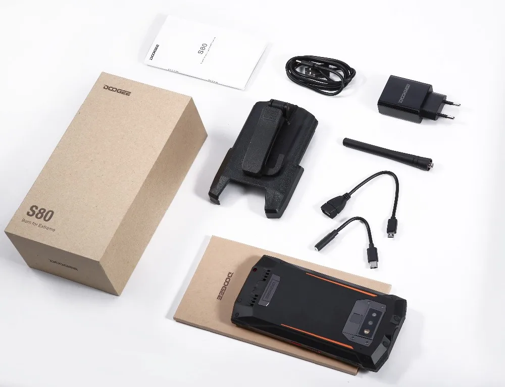 DOOGEE S80 Android 8 1 Walkie Talkie 6 ГБ + 4G B Helio P23 Octa Core NFC Беспроводной зарядки водонепроницаемый