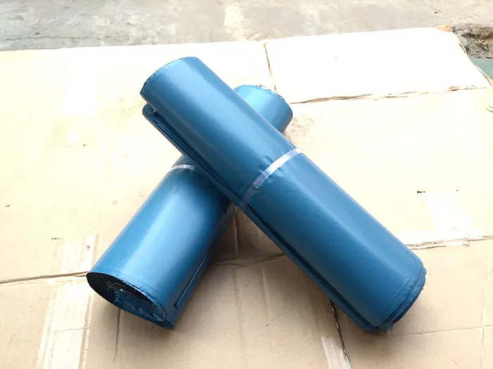 50 шт./лот синие самоклеющиеся полиэтиленовые пакеты для экспресс-доставки