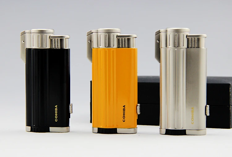 COHIBA зажигалка для сигар с фонарь ками струйное пламя и дырокол лучшая Бутановая