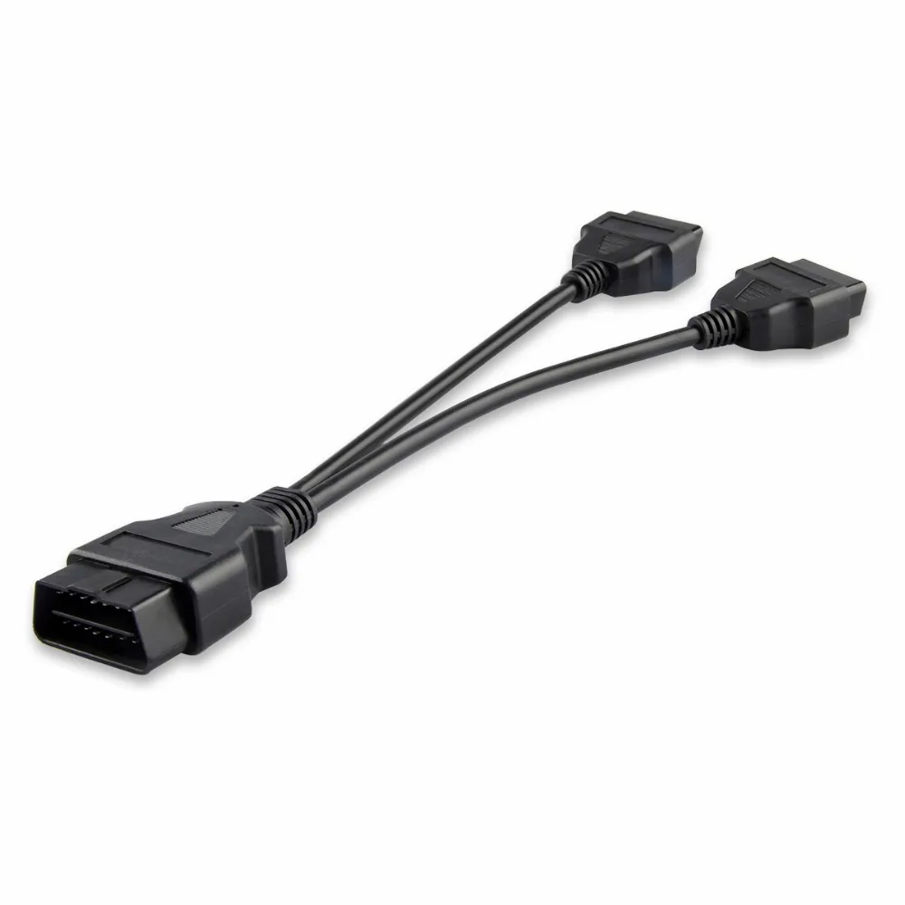 Высокое качество 16 Pin 30 см 1-2 OBD2 кабель 1 Мужской до 2 Женский OBD ODB2 диагностический
