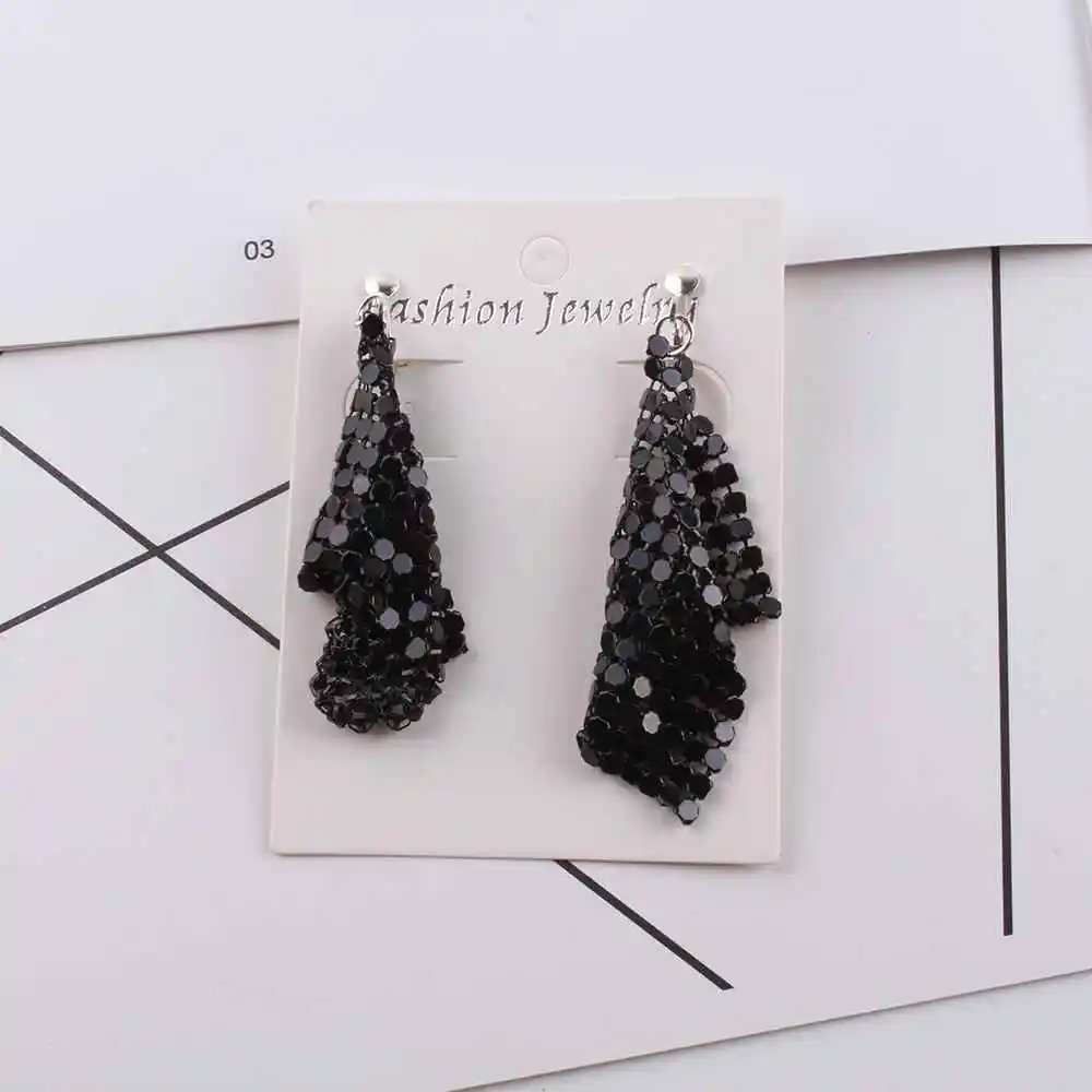 Charm 7 color Sequin Clip on Earrings Without Piercing for women New Geometric Round Shiny No ear piercing earring jewelry - Окраска металла: Clip C