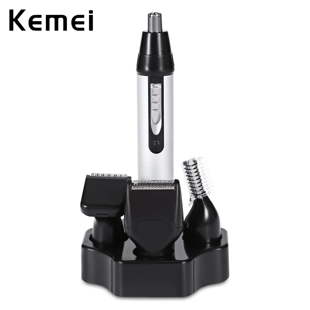 Kemei6650 4 в 1 Мода Нос Триммер электрический бритья безопасный уход за лицом chlippe триммер для носа волосы тример для мужчин и женщина