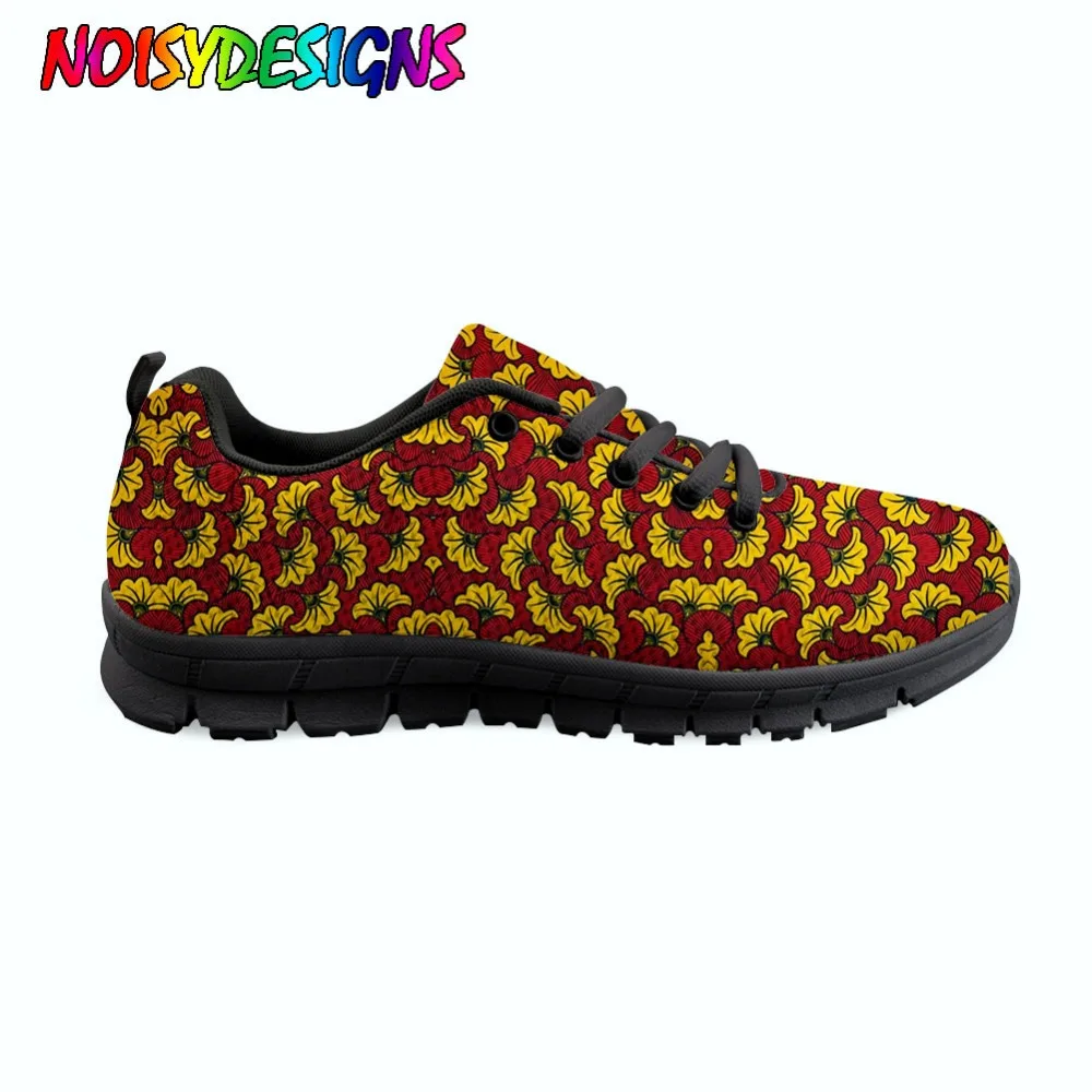 

Spring Women's Casual Flats Shoes Fashion African style Print Casual Lightweight Comfortable Mesh Sneakers Shoes for Teen Boys