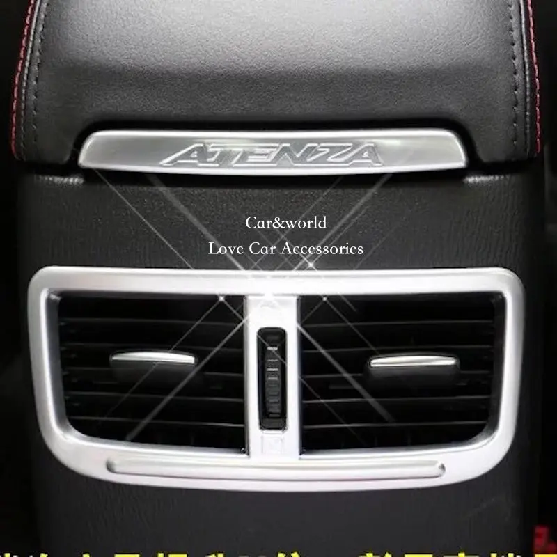 

For 2013 2014 2015 Mazda 6 Rear Air conditioning outlet cover Trim Interior ABS Chrome Decoration Car Styling Accessories 2pcs