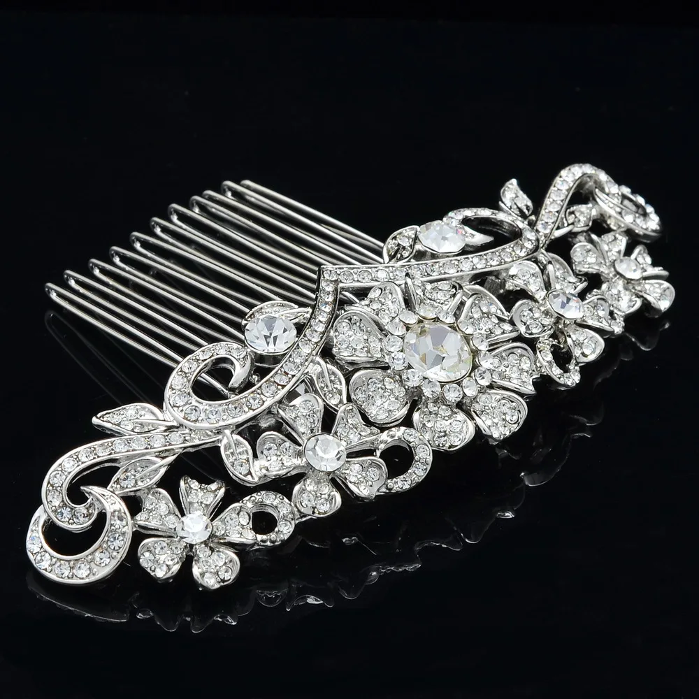 Красивые цветочные гребни для волос привлекательная Свадебная Заколка гребень