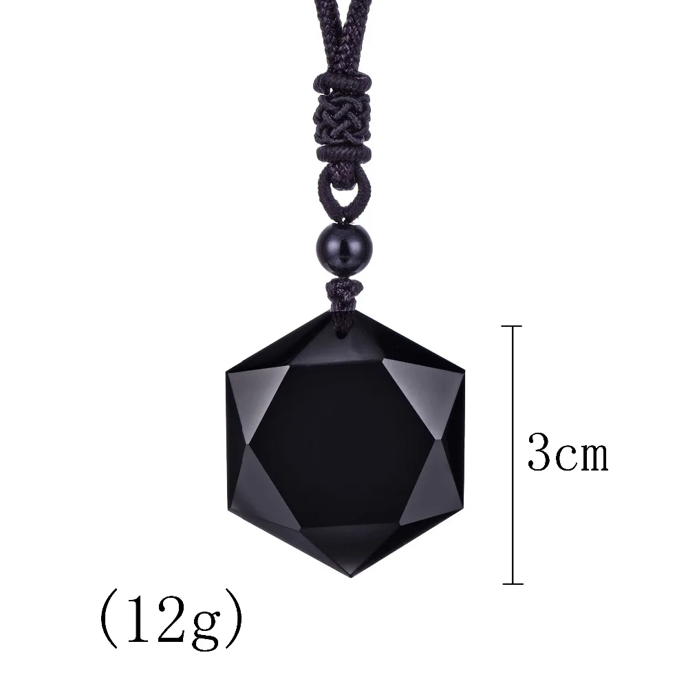 Новая мода высокое качество обсидиана ожерелья с подвеской из натурального