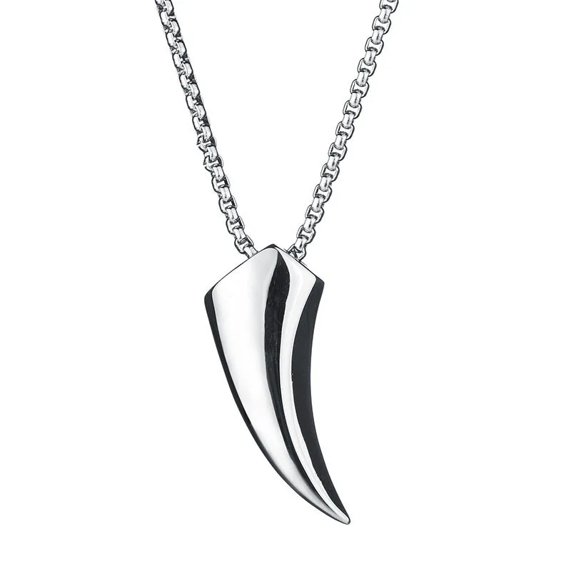 Stainless Steel ox Horn Pendant Necklace Men womens long Hiphop/Rock Style Charm jewelry | Украшения и аксессуары