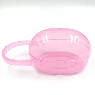Pink Детская коробка для хранения пустышки 1 шт., прочная переносная колыбель, защита от пыли для путешествий, коробка для пустышки, контейнер, держатель, безопасная полипроленовая пластиковая коробка - Цвет: Pink