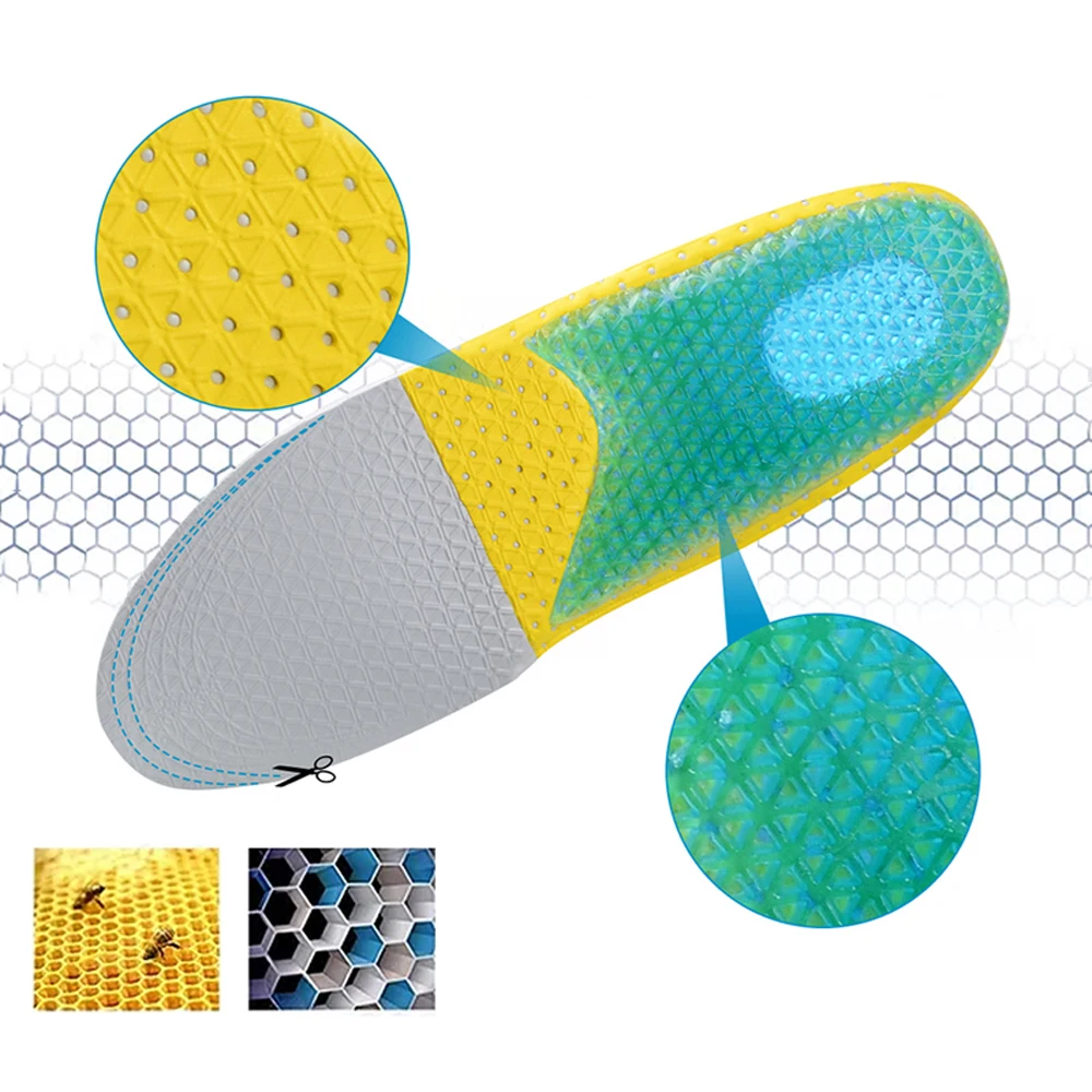 Демин унисекс EVA пены Арка Поддержка спортивной обуви Pad амортизация стельки для