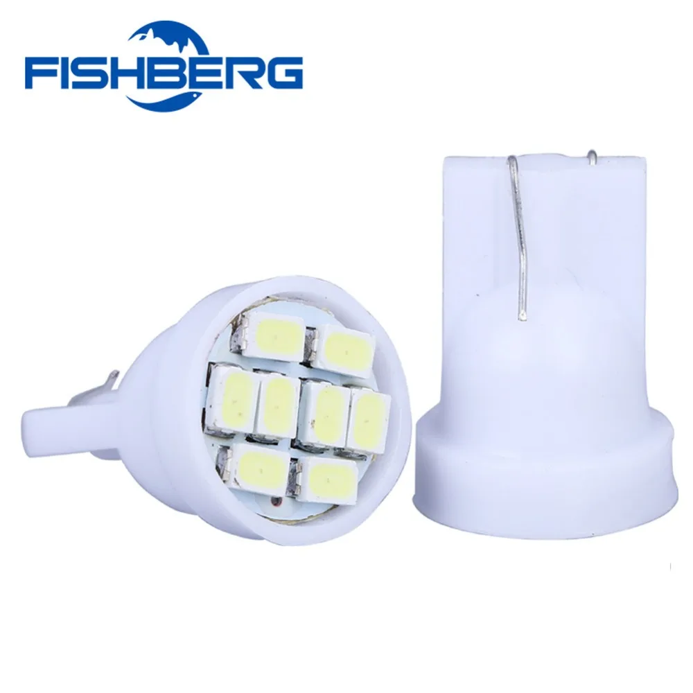 

6pcs/lot T10 W5W LED Bulbs 194 168 8 SMD 3020 Xenon White 12V Wedge Parking Side Dashboard License Lamps Car Styling FISHBERG