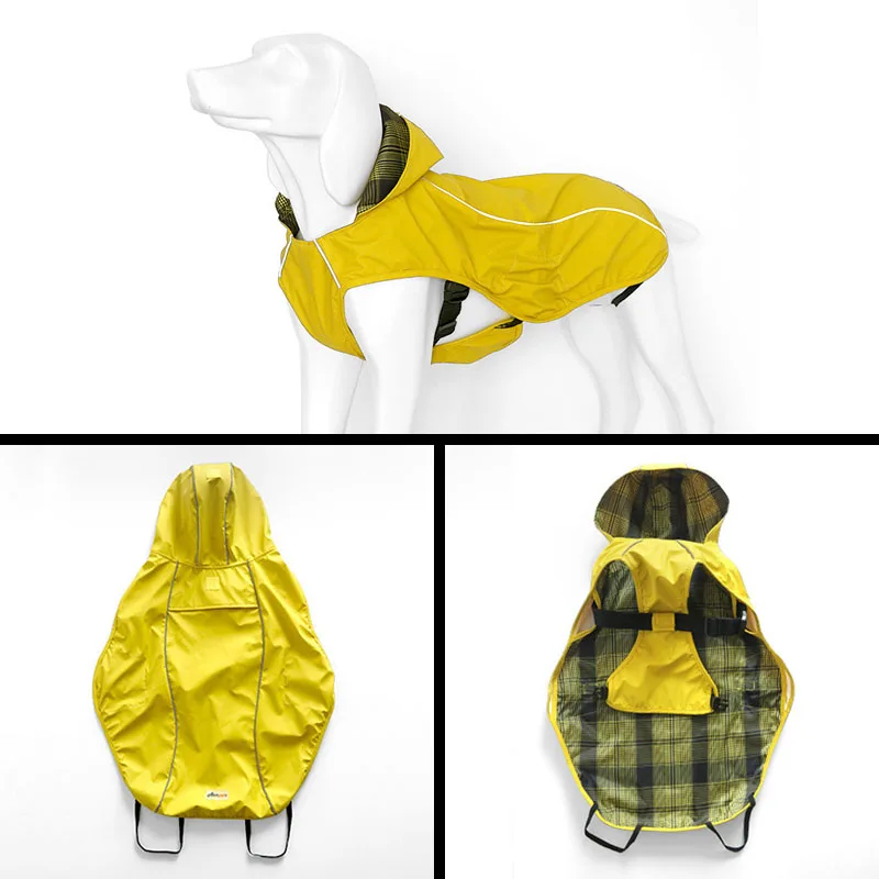 Дождевик для больших собак водонепроницаемая одежда пальто улицы дождевик