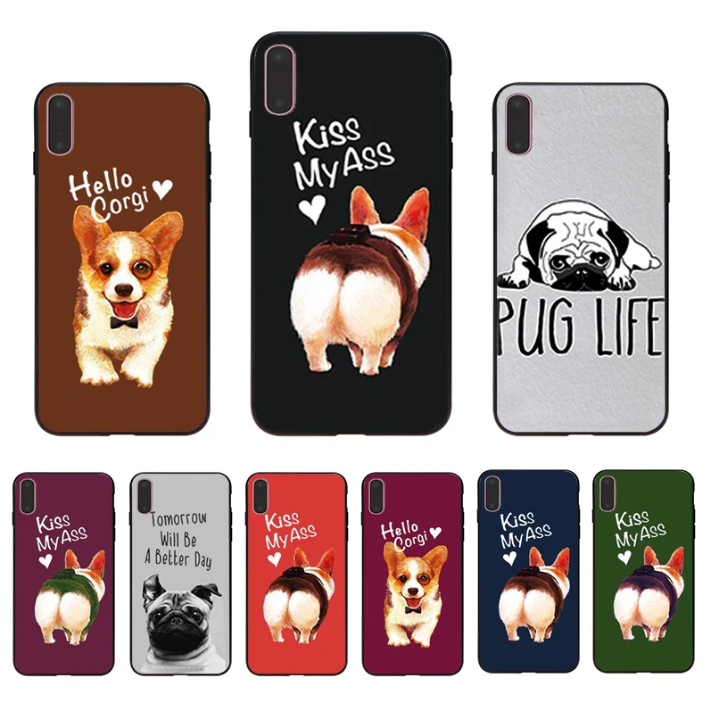 Силиконовый чехол IMIDO с милыми животными Corgi Love Kiss для Iphone мобильный телефон SE 6 6S