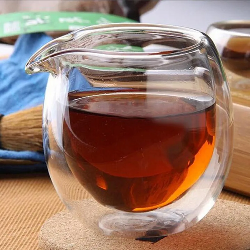 Термостойкая прозрачная стеклянная кружка-Ярмарка 225 мл китайские чайные кружки