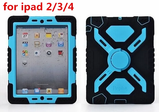 for ipad 234 Брендовый гибридный защитный водонепроницаемый противоударный пылезащитный детский безопасный Чехол-подставка для ipad mini 1/2/3 retina ipad 2 3 4 Air Shell - Цвет: for ipad 234
