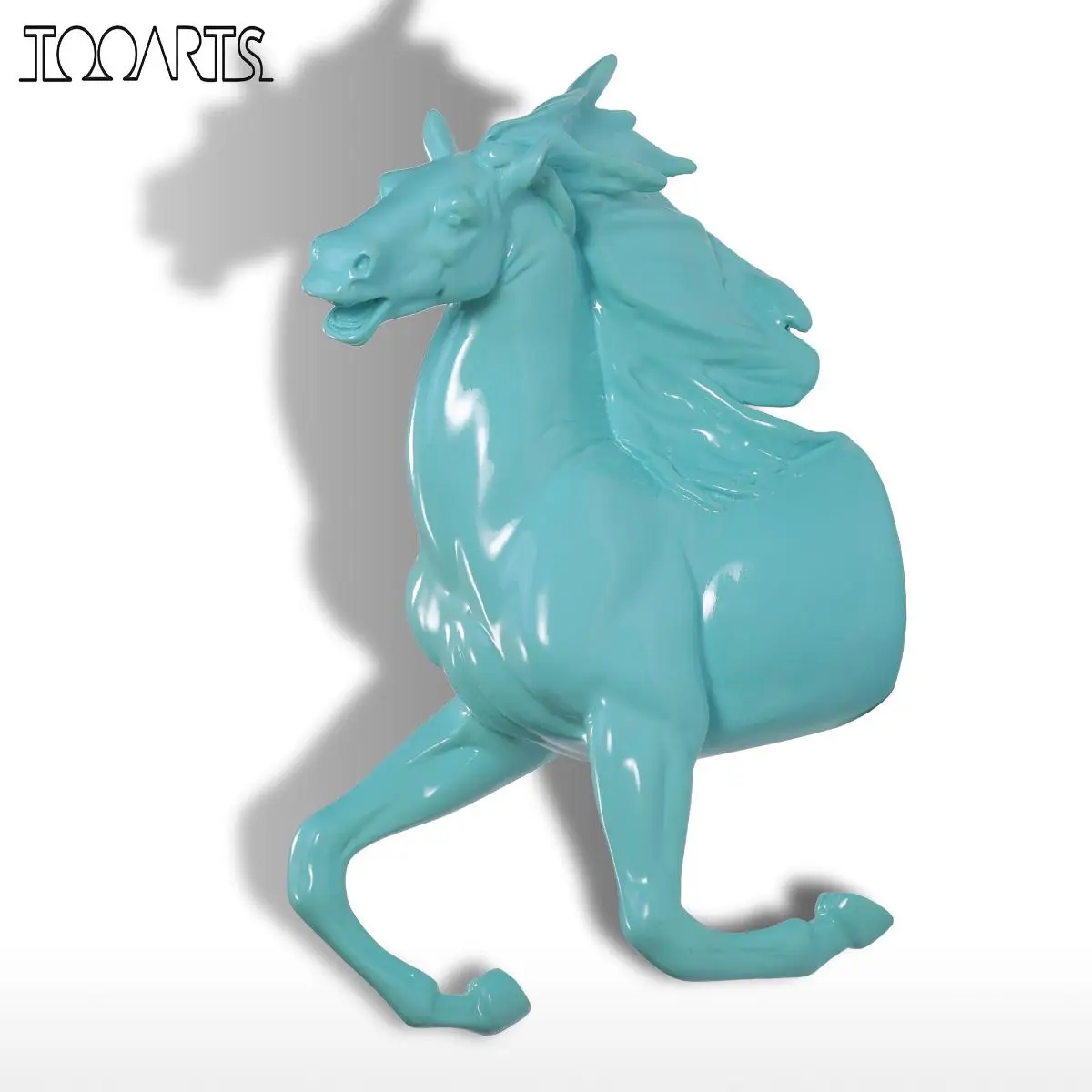 

Статуя из смолы Tooarts, скульптура бегущей лошади, Настенный декор, настенный крючок, крючок для пальто, шляпы, декоративные аксессуары для укр...