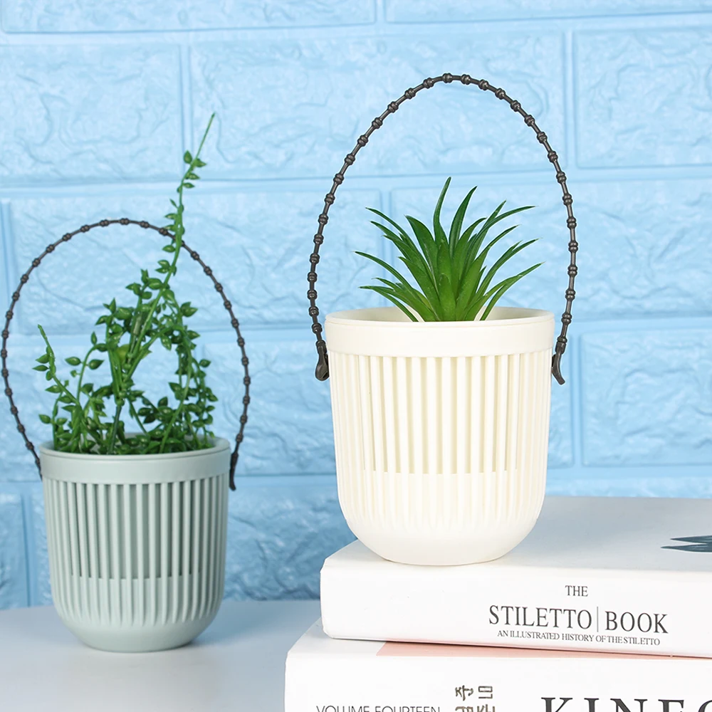 1 PC Double Layer Flowerpot Plastic Planter Home Decor Desktop ornament Hanging Plants Holder Basket Garden Pot | Дом и сад