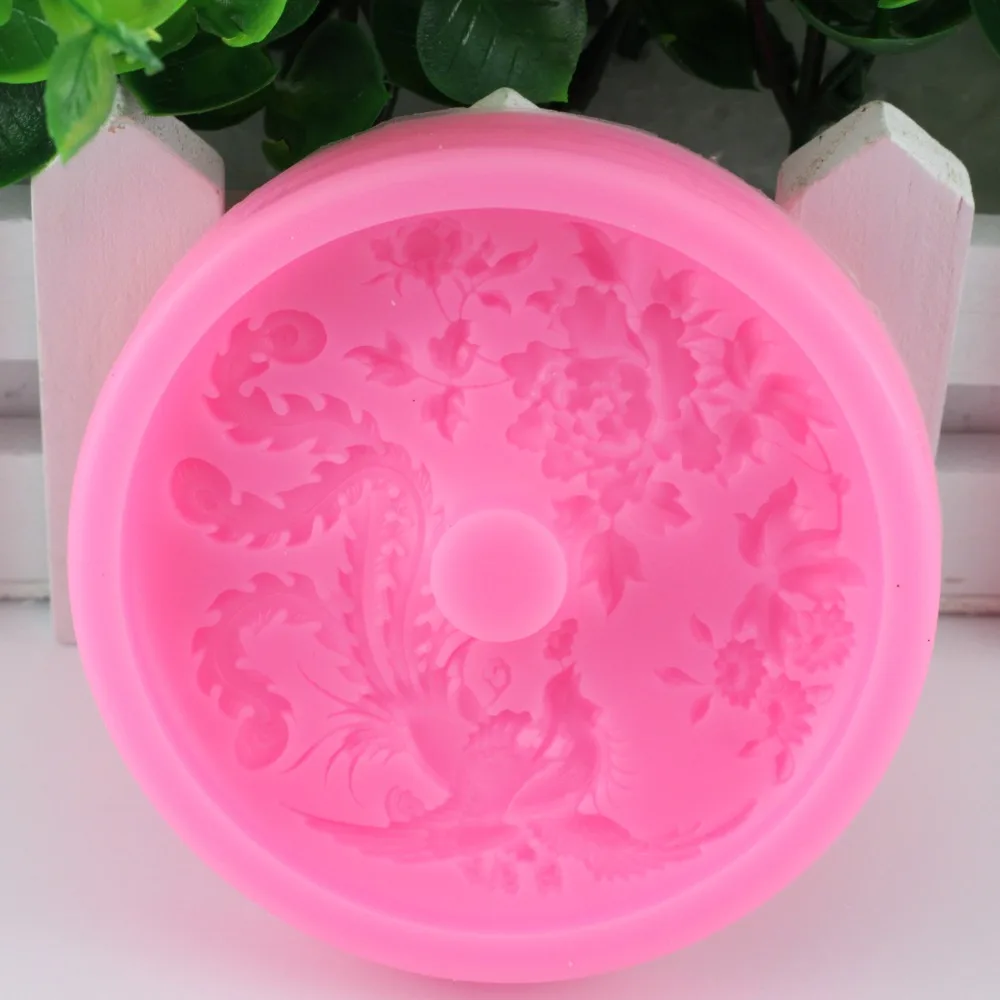 Классические Силиконовые формы для помадки с павлином форма торта печенья 3D