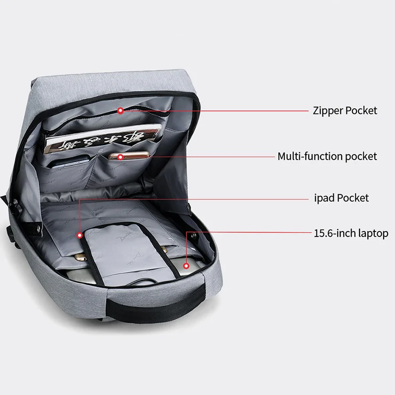 DEELFEL Backpack For Men Multifunction USB Charging Port 15 inch Laptop Mochila Anti theft Waterproof Travel Bags | Багаж и сумки