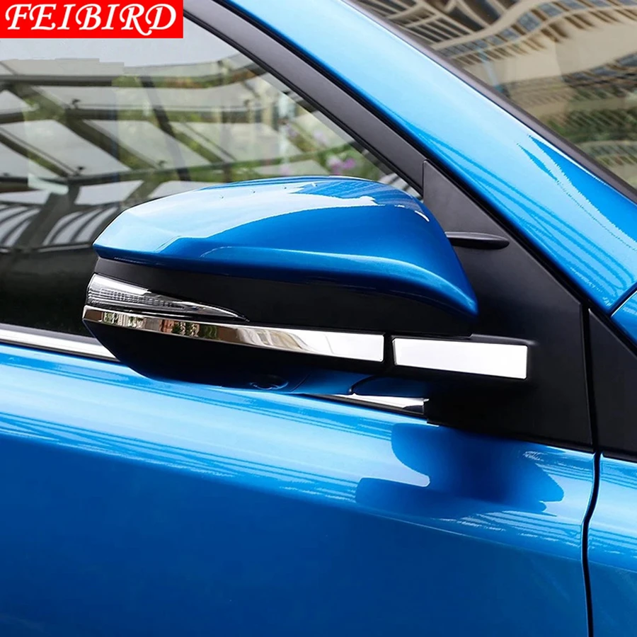 304 Нержавеющая сталь для TOYOTA RAV4 для TOYOTA Previa RAV 4 боковой двери Зеркала заднего вида полоса крышка Накладка комплект