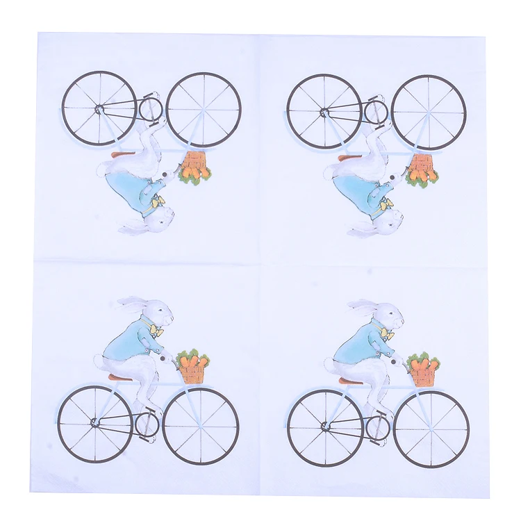 Мультяшный Кролик Питер бумажные салфетки для велосипеда кафе и вечерние