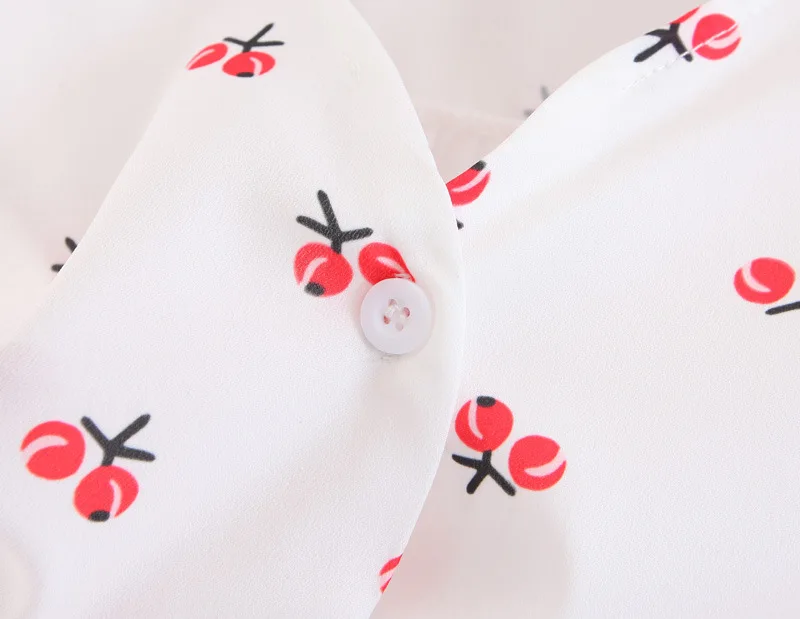 Блузка женская с v-образным вырезом и принтом вишни | Женская одежда