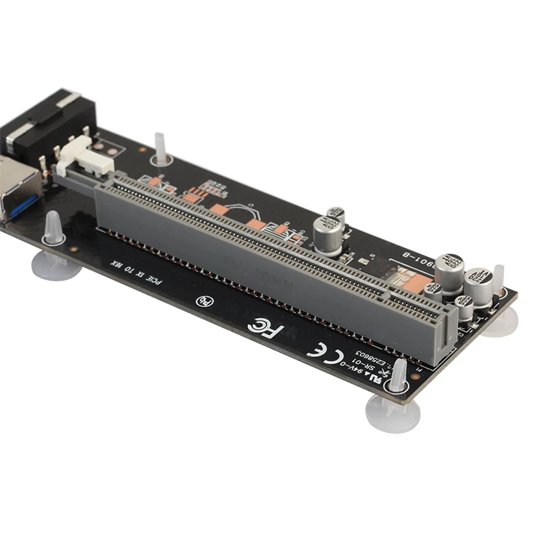 1 x 16x PCI-E PCI Express Extender Riser Card With 60cm USB3.0 and SATA 15pin-4pin IDE Power Cord For BTC Mining Machine |