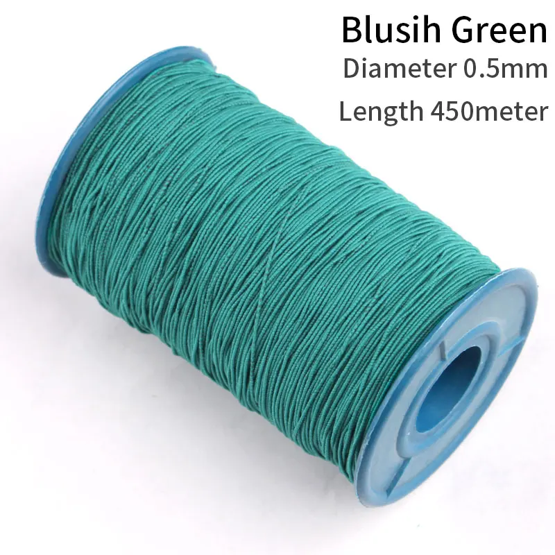 Blusih Green 0,5 мм эластичная линия эластичный шнур резиновая линия тонкая эластичная лента бисерная нить растягивающийся шнур для изготовления ювелирных изделий - Цвет: Blusih Green