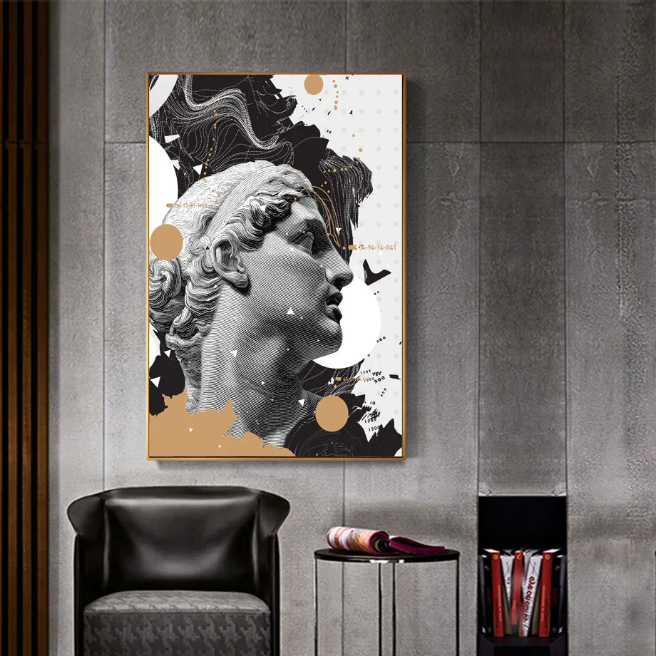 Скульптура Микеланджело мраморная мечта настенная Картина на холсте
