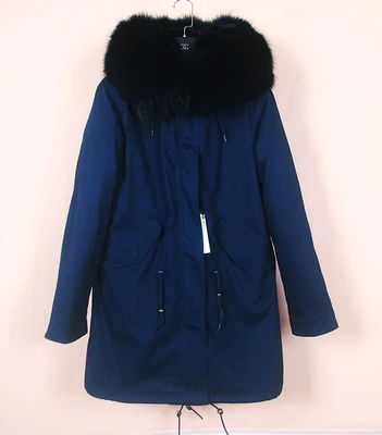 Новая Серая зимняя куртка размера плюс 2020 Женская парка с натуральным большим