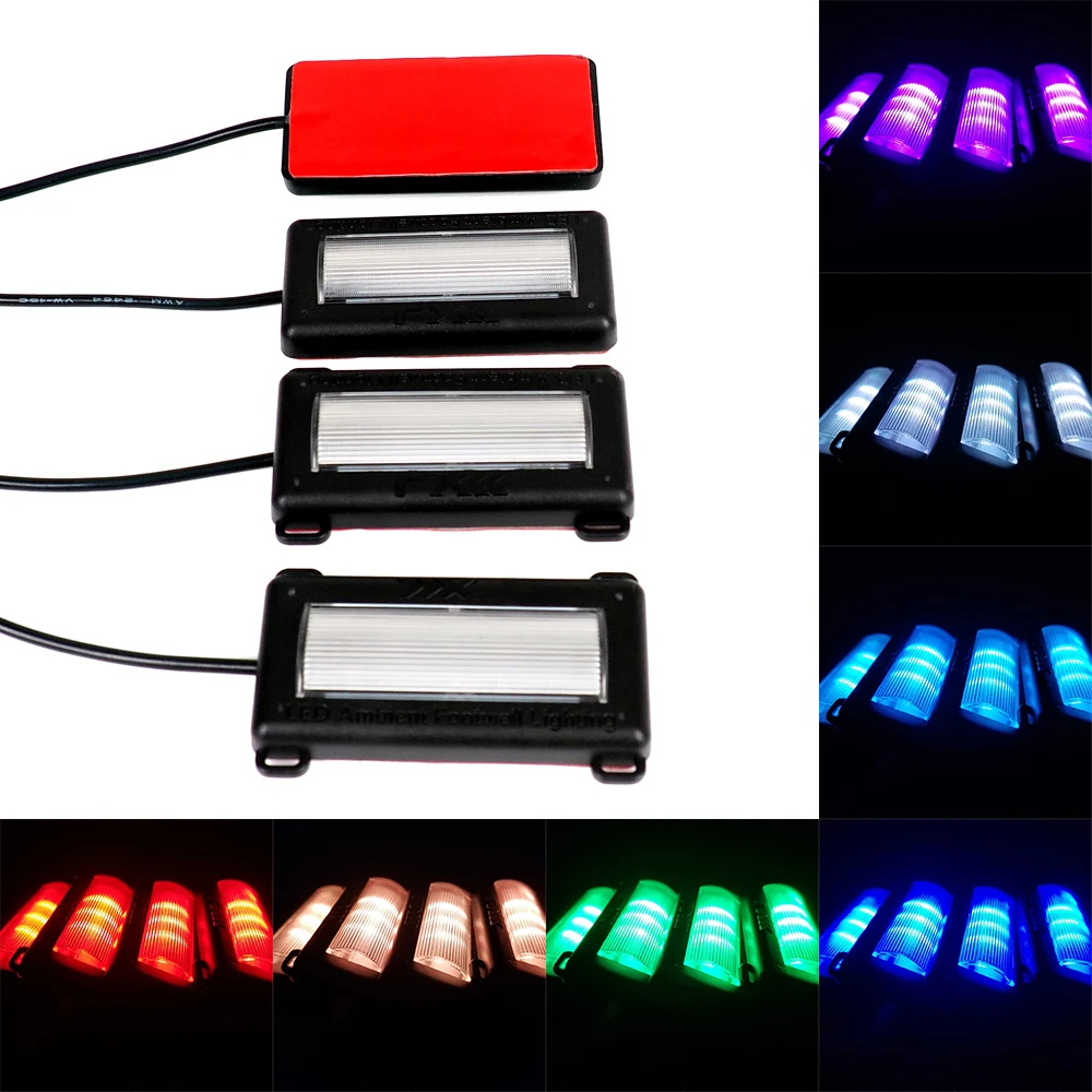 8 цветов автомобильные RGB огни Светодиодные полосы неоновые лампы атмосферные