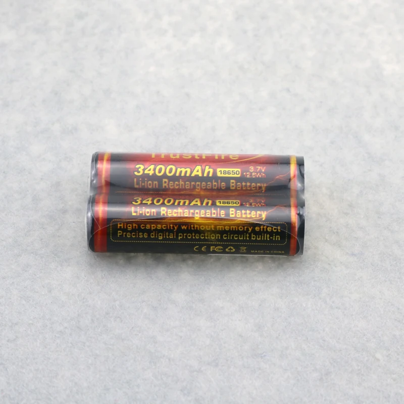 Оригинал TrustFire 3 7 V 3400mAh литий-ионная аккумуляторная батарея 18650 с защитной панелью