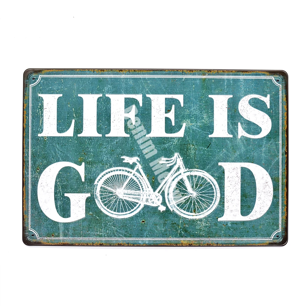 LIFE IS GOOD Ретро рельефные металлические оловянные вывески для дома бара паба