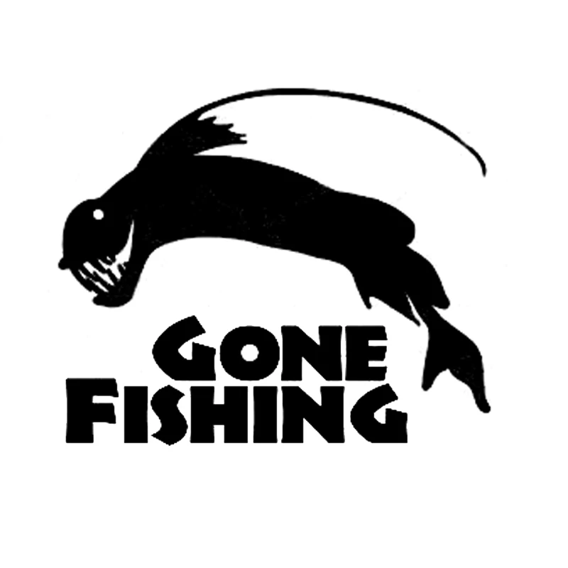 

30 см Gone Fishing Scary Monster модные найклейки на мотоцикл, стикеры 6ZF-037