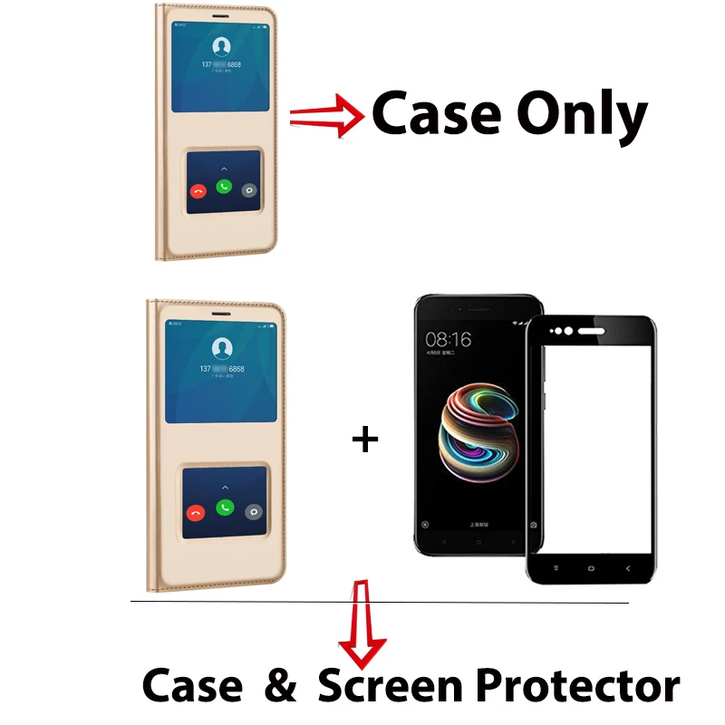 Отвечая кожа флип чехол для телефона чехлы на для Xiaomi Mi A2 lite A1 A2 закаленное Стекло Футляр Полный Защитная крышка на для сяоми ксиоми ми а1 a2 Лайт чехол книжка