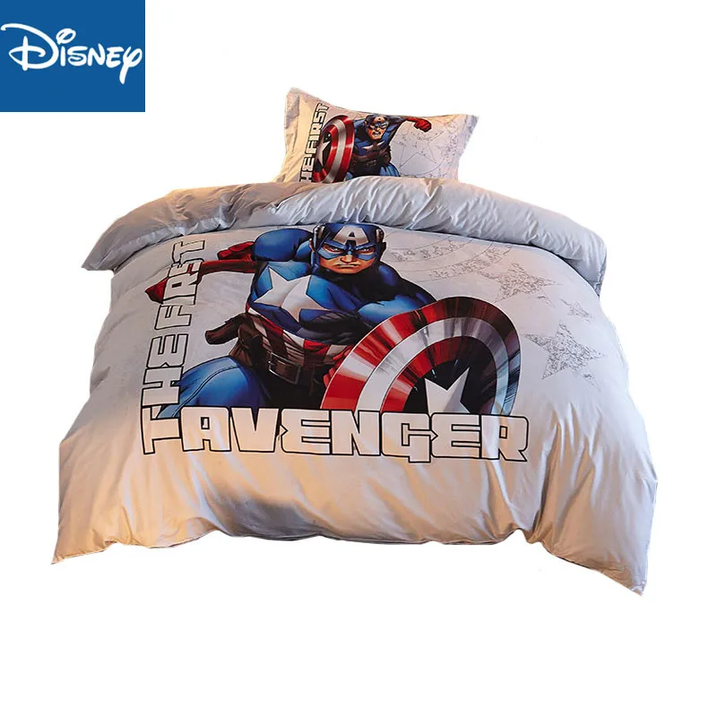 Комплект постельного белья Капитан Америка двуспальное одеяло покрывала для