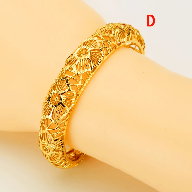 Эфиопские ювелирные изделия перевернутый плесень золотого цвета Браслеты