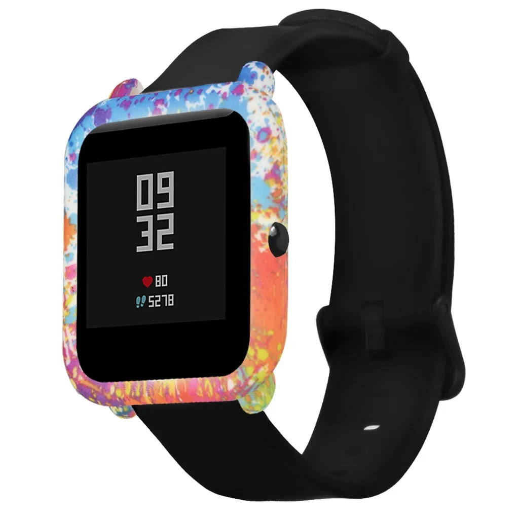 Прочный моды часы Чехлы мягкие из кожи TPU полная защита чехол для Xiaomi Huami Amazfit Bip Молодежные Часы Простой Чехлы для часов протектор