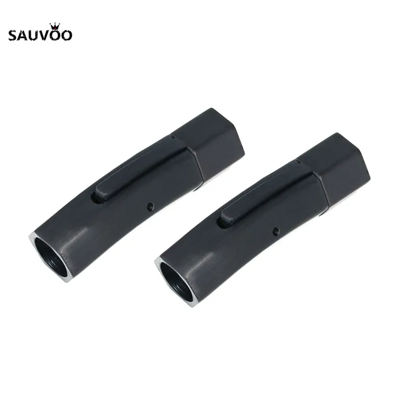 Черный металлический разъем из нержавеющей стали для кожаного шнура 6 мм