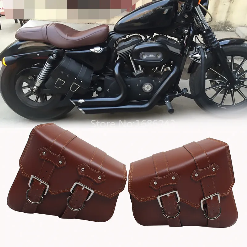 Мотоциклетные коричневые седельные сумки Lefe правая сторона подходит для Harley Honda